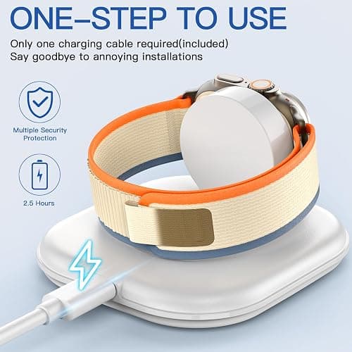 for Apple Watch Charger Stand, Magnetic Fast Charging Dock Portable Design | Compatible with iWatch Series 11/10/9/8/7/6/5/4/3/2, SE, Ultra 3/2/1, Supports Nightstand Mode, for Travel Office thumbnail 2