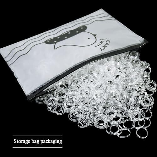 Sularpek Hair Bands - 1000 Pcs Clear Elastic Mini Hair Rubber Bands for Kids, Braids, Wedding Hairstyle thumbnail 4