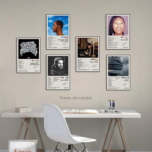 Lidy Set of 6 Drake Poster Music Album Cover Posters Set Merch Wall Art Decor Canvas Poster Gifts 8x12 inch (20x30cm, Unframed) thumbnail 7
