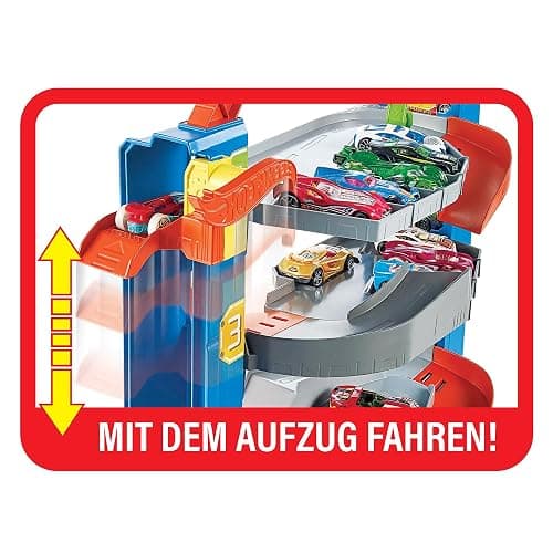 Hot Wheels GNL70 - Hot Wheels City Stunt Garage-Spielset, Geschenk für Kinder von 3 bis 8 Jahren, mit Aufzug zu den oberen Ebenen, lässt Sich mit Anderen Sets verbinden thumbnail 4