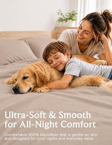 LuxClub 4 PC Full Sheet Set, Breathable Luxury Bed Sheets, Deep Pockets 18" Wrinkle Free Cooling Bed Sheets Machine Washable Hotel Bedding Silky Soft - Light Khaki Full thumbnail 2