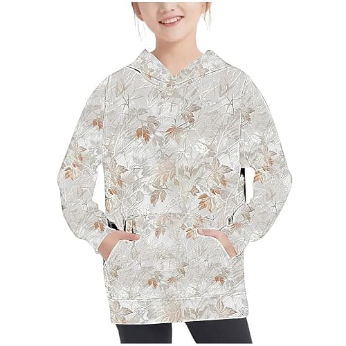BXJX Camo Hoodies for Teen Girls Long Sleeve Oversized Sweatshirts Camouflage Print Tops Trendy Tween Girl Winter Outfits thumbnail 7