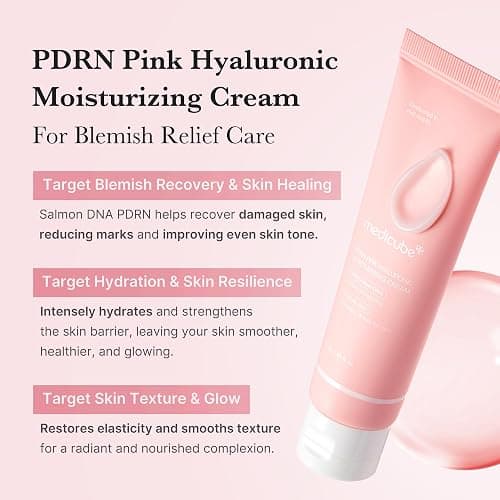 medicube Salmon DNA PDRN Pink Hyaluronic Moisturizing Cream | Blemish Relief & Hydrating Care | Restores Skin Elasticity & Glow | Korean Skincare, Even Skin Tone & Pore Care | 50ml / 1.69 fl.oz. thumbnail 2