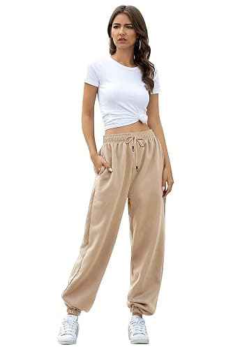 YLDUJ AMUM Women's Sweatpants Casual Drawstring Sweat Pants Workout Athletic Joggers with Pockets thumbnail 2