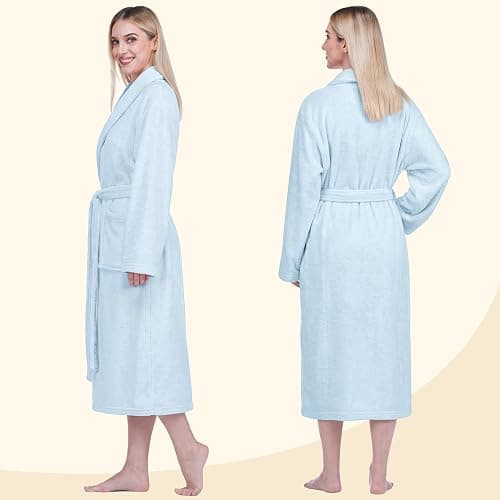 PAVILIA Womens Robe Fleece Plush Soft, Fluffy Fuzzy Cozy Warm Bathrobe, Shower Spa House Long Robe for Women thumbnail 3