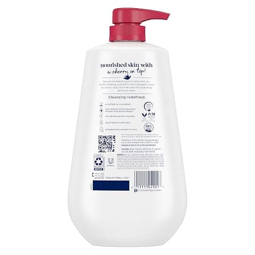 Dove Body Wash with Pump Revitalizante Cherry & Chia Milk, for Renewed, Healthy Looking Skin, Moisturizing Gentle Skin Cleanser with 24hr Renewing MicroMoisture, 30.6 oz thumbnail 2