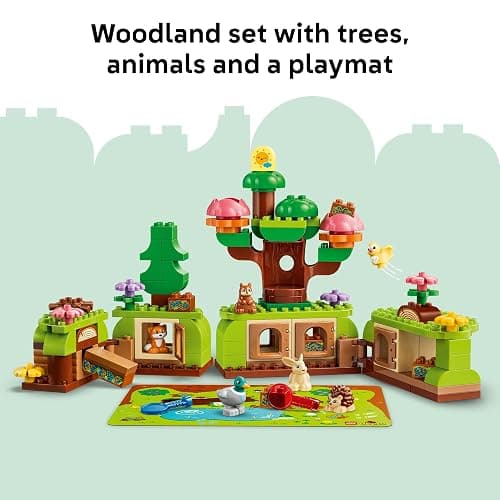 LEGO DUPLO Town Discovery Forest with Wild Animals 10480 | Preschool Building Toys for Toddlers, Ages 3+, Sturdy Build for Pretend Play, Fine Motor Skills, 131 pieces, Gift Idea thumbnail 4