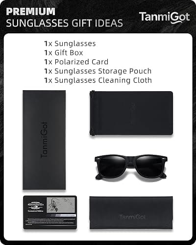 tanmigot Classic Polarized Sunglasses for Women Men,UV400 Protection Retro Sun Glasses Shades for Driving Vacation Fishing thumbnail 7