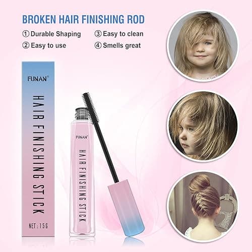 FUNAN Hair Finishing Stick 2 Pack for Small Broken Hair Cream, Broken Hair Finishing Stick, Hair Gel for Women Naturally Refreshing, Hair Wax Stick, Non-Greasy and Non-Sticky thumbnail 3