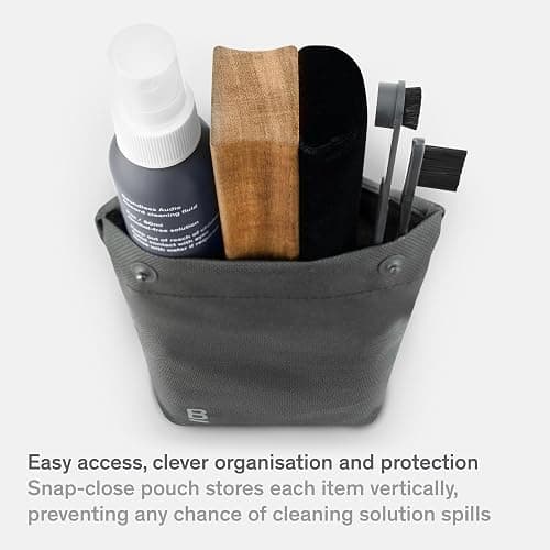 Boundless Audio Vinyl Record Cleaning Kit - 5-in-1 Vinyl Cleaning Kit Includes Velvet Record Brush, Stylus Cleaner, Cleaner Solution, Nylon Brush & Storage Bag thumbnail 6