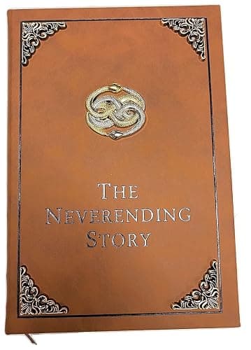 The Neverending Story Book Auryn Bastian Atreyu Replica Novel Brown thumbnail 2