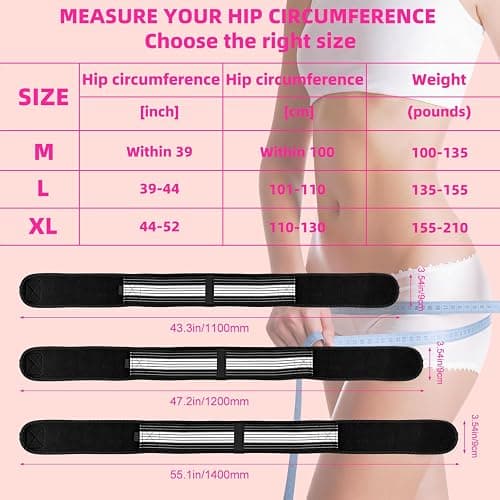 SI Joint Belt for Women, Size M, Sacroiliac Support & Sacral Brace | Dual-Support Orthobelt: SIJ, Trochanter & Sacral Bands Supports Spine/Pelvis, Relieves Sciatica, Disc, Scoliosis, Back Pain thumbnail 2