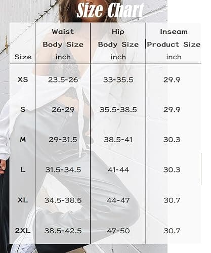Navneet Women Faux Leather Pants PU High Waist Straight Leg Pant with Pockets Leather Leggings Bell Bottom Flare Pants thumbnail 7