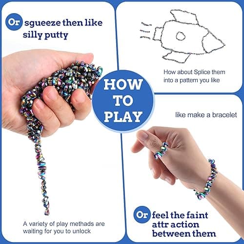 550pcs Ferrite Putty, Fidget Toys, Fidget Toys Adults, Desk Fidgets Toys for Office Stress/Anxiety Relief ,Adults Gifts - Colour thumbnail 4