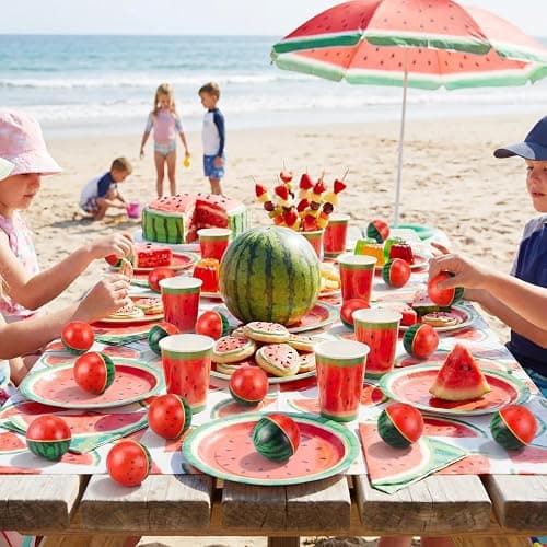 Teyva Daily 24 Pcs Watermelon Stress Balls Bulk 2.5 Inch Mini Foam Watermelon Squeeze Balls Stress Relieve Fidget Toy Decoration One in a Melon for Summer Fruit Birthday Pool Celebration Favors thumbnail 5