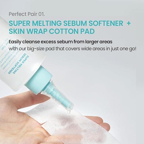 ILSO Super Melting Sebum Softener, 5.29 fl oz, with 40 Skin Wrap Cotton Pads included, Pore Cleansing Solution, Blackhead Softener, Melts Away Blackheads & Sebum, Korean Skincare thumbnail 5