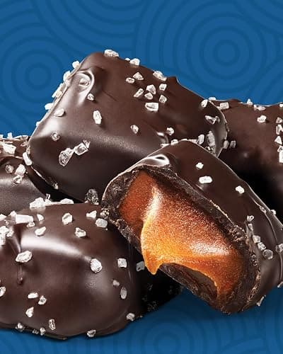 Sanders Dark Chocolate Sea Salt Caramels (32 oz Tub) – Handcrafted Small Batch Slow Cooked Caramel, Sea Salt Dark Chocolate with Rich Indulgent Flavor, Sweet & Salty - Sea Salt Caramel - 32 Ounce (Pack of 1) thumbnail 2