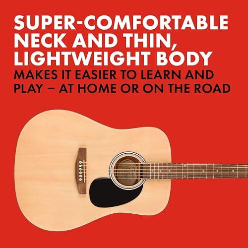 Fender FA-25 Dreadnought Acoustic Guitar, Beginner Guitar, with 2-Year Warranty, Includes Free Lessons, Natural thumbnail 5
