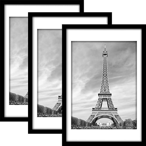 Abtgt 20x30 Picture Frame with 18x24 Mat for Wall Art, 3 Pack Black | Gallery Wall 20x30 Frame Set of 3, Easy to Change Pictures, Wall Horizontal or Vertical Display for Home Decor. - Image 1