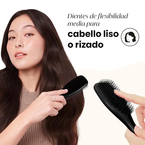 Tangle Teezer Ultimate Detangler Haarbürste – Für Nasses & Trockenes Haar – Entwirrungsbürste für Alle Haartypen – Zweistufige Borsten Reduzieren Haarbruch & Entfernen Knoten – Schwarz thumbnail 3