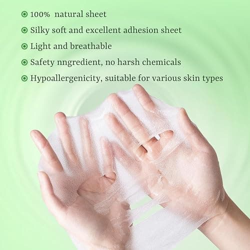 YTRAJU Anti Acne Face Mask Salicylic Acid Face Masks Skincare, Hydrating Face Masks, Soothing Facial Sheet Masks Skin Care for Acne Prone, Acne Mask for Pimple Breakouts Oil Control, 10 Pack thumbnail 4