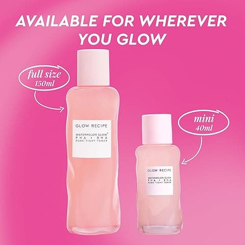 Glow Recipe PHA + BHA Face Toner - Korean Skin Care Pore Minimizer & Gentle Facial Exfoliator for Tightening, Hydrating & Exfoliating - Glycerin, Watermelon & Cactus Water (150ml) thumbnail 9
