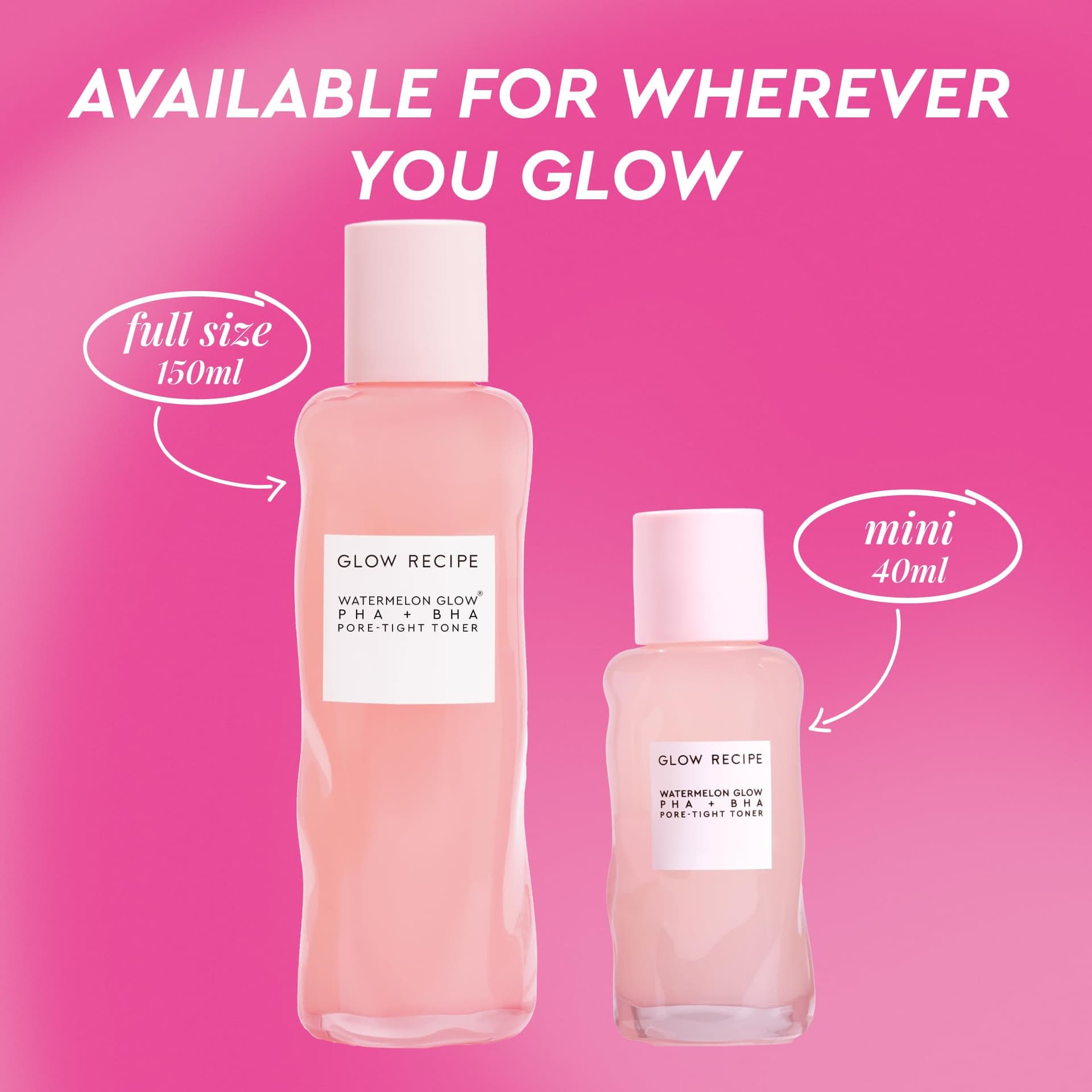 Glow Recipe Mini Watermelon BHA + PHA Pore Tight Face Toner, Mild Exfoliating Toner with Hyaluronic Acid, Cactus Water, Calming Cucumber, Tea Extract, Travel Size, 40ml thumbnail 5