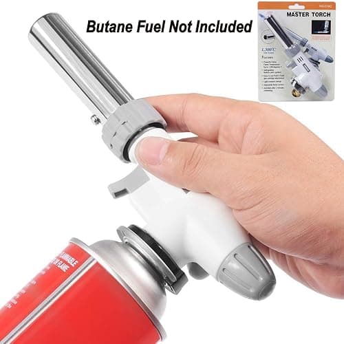FunOwlet Butane Torch, Reverse Use Culinary Kitchen Blow Lighter with Adjustable Flame, Butane Fuel Not Included, Ideal for Chef Cooking, Creme, Brulee, BBQ, Baking, Jewelry thumbnail 3