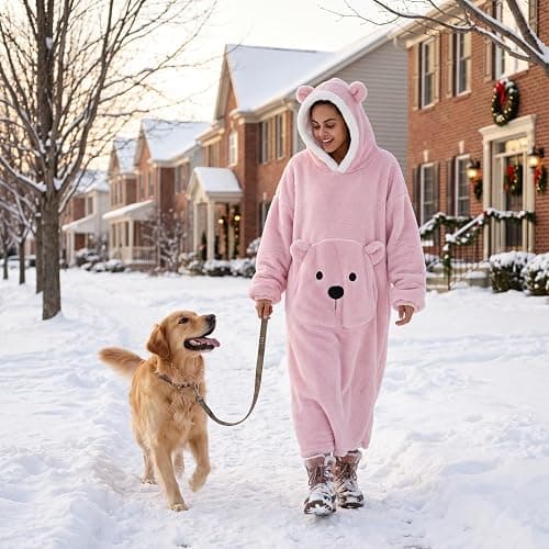 Huahomehui ZXIMU Blanket Hoodie, Wearable Blanket Extra Long Hoodie Blanket for Women Comfy Snugaies for women. thumbnail 4