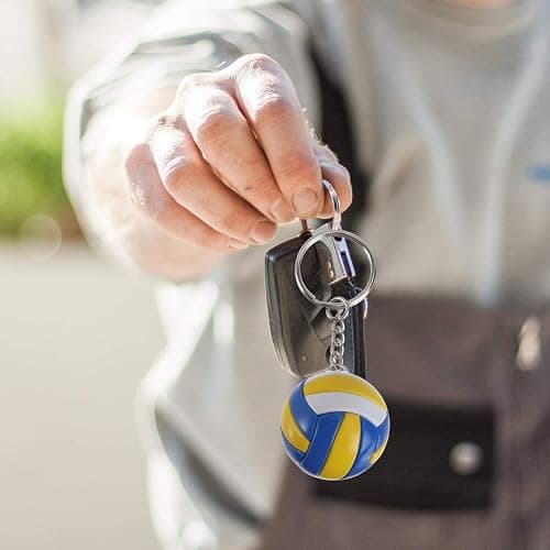 IMIKEYA 2 Pack Volleyball Keychains Sport Theme Key Ring 3d Leather Volleyball Stuff Trinkets Hanging Funny Keychain For Car Keys, Backpack Party Favors thumbnail 2