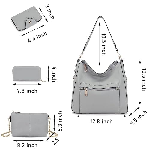 Large Crossbody Purses Set For Women Shoulder Tote Handbags Ladies Hobo Bags With Matching Wallet 4PCS thumbnail 4