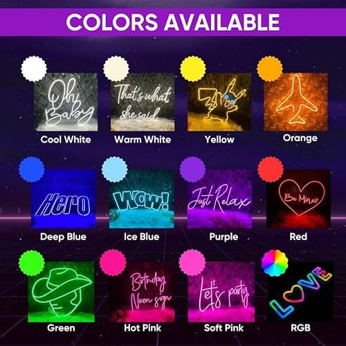 Custom Neon Sign Customizable for Wall Decor, Personalized LED Neon Light for Wedding Salon Events Party Bedroom Home Name Large Pink Lights up Signs thumbnail 6
