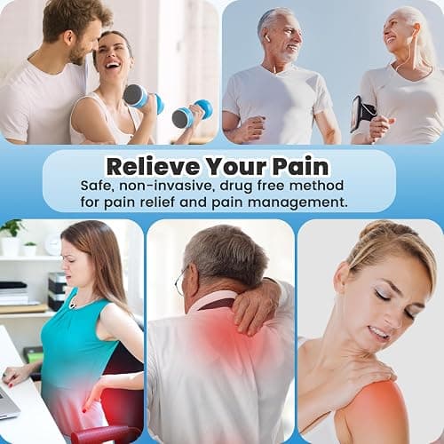 MASTOGO Wireless Tens Unit Muscle Stimulator - Two Sets of Tens Unit Massager for Pain Relief - Up to 12 Mode 20 Intensity Portable with App Controlled Bluetooth TENS EMS Muscle Stimulator Machine thumbnail 2