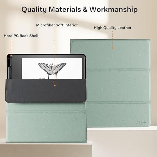 CoBak Stand Case for Kindle Scribe - Premium Folio Leather Cover with Pen Holder, Auto Sleep/Wake - Compatible with 10.2 Inch Kindle Scribe (2022/2024 Release) | Premium, Leather Cover, with Pen Holder, Auto Sleep/Wake, 2022/2024 Release thumbnail 6