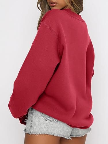 ANRABESS Womens Sweatshirts Crewneck Fleece Oversized Pullover Sweaters Fall Winter Cute Tops Teen Girls Preppy Clothes 2025 thumbnail 2