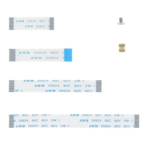 Geekworm 16Pin 0.5mm Pitch PCIe FFC Ribbon Cable Set 30mm/50mm/80mm for Raspberry Pi 5 & PCIe to NVMe SSD Adapter - Image 1