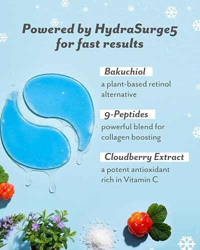 Patchology Iced Cooling Under Eye Patches for Puffy Eyes, Dark Circles & Wrinkles, Undereye Gel Patches with Peptides, Cloudberry Oil & Bakuchiol, Teen Christmas Gifts & Stocking Stuffers (5 Pairs) thumbnail 5