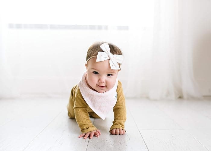 Copper Pearl 6 Pack Soft Cotton Baby Bibs for Drooling and Teething, Absorbent Drool Bibs for Baby Girl, Adjustable to Fit Newborns to Toddlers, Tons of Styles (Sunny Set) thumbnail 2