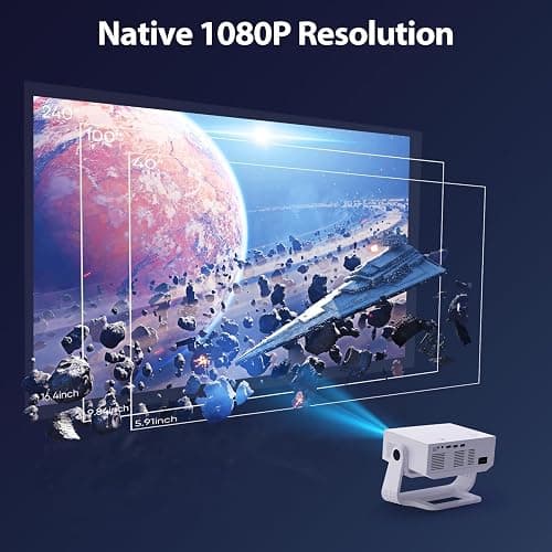 Wielio 2025 Ultra Smart Projector Built-in Apps, 32000 Lumens,Full HD 4K Supported, WiFi 6 & Bluetooth 5.2, Low Fan Noise (<29.8dB), Auto Keystone, Portable Movie Projector for IOS/Android/PS5 thumbnail 5