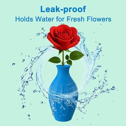Small Unbreakable Plastic Bud Vases - Set of 6 Colorful Mini Flower Vases (3.2"-3.9") - Weighted & Leak-Proof for Table Centerpieces & Plant Lovers thumbnail 6