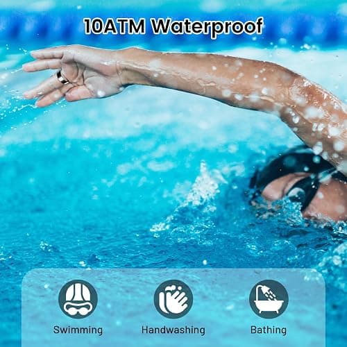 Mirlray Smart Ring for Women & Men, Smart Ring Health Tracker, Blood Oxygen & Heart Rate Monitor, Long Lasting Battery Sleep Ring, Waterproof Fitness Ring (Rose Gold, 7) thumbnail 5