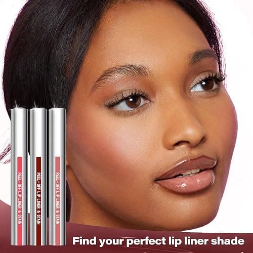 Cilrofelr Peel Off Lip Liner Stain, Long Wear Tattoo Lip Liner with Tweezer, Peel Off Lip Stain with Matte Finish, Long Lasting, Waterproof, Transfer-proof, Highly Pigmented Color (Berry) thumbnail 7