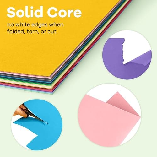 Colored Cardstock 12x12 Card Stock 25 Assorted Colors, Goefun 100 Pack Scrapbook Paper for Christmas, Cricut, Card Making, and DIY Crafts, 175 GSM thumbnail 5