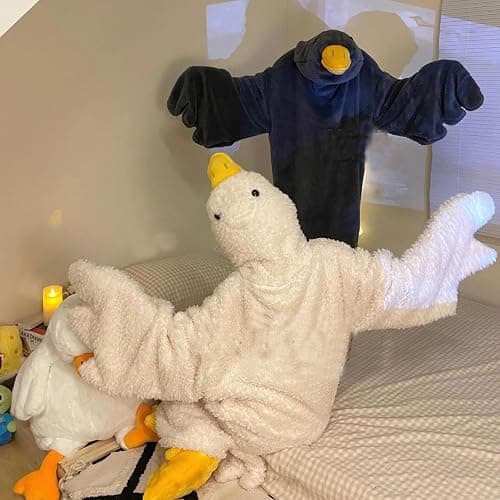 Goose Blanket Hoodie Adult & Kid, Oversized Warm Duck Wearable Hoodie Blanket with Sleeves,Cozy Sleeping Bag thumbnail 6