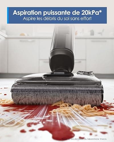 Tineco Floor One i6 Stretch Aspirateur Laveur 20 000Pa 40 Min Plat à 180° | Nettoyage Deux Bords, 40 Min d'autonomie, séchage 5 Min 85°C thumbnail 4