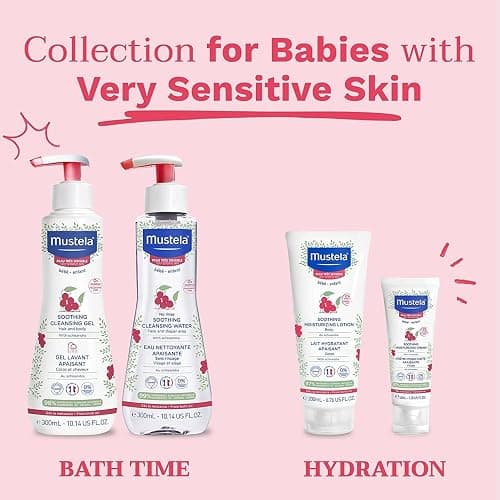 Mustela Baby Soothing Cleansing Gel - Fragrance-Free Hair & Body Wash for Very Sensitive Skin - with Natural Avocado Perseose & Schizandra Berry - 10.14 fl. oz. thumbnail 8