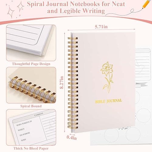 Flasoo 106 Pack Bible Study Supplies Journaling Kit for Women, Church Journal Note Taking Annotation Kit, Tabs and Highlighters Set with Pencil Case and More Bible Accessories Christian Gift thumbnail 2