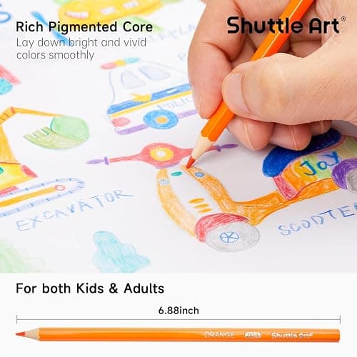 Shuttle Art 144 PCS Colored Pencils Bulk, 12 Assorted Colors, Pack of 12, Break-Resistant, Pre-sharpened Colored Pencils for Kids, Bulk Pack School Supplies for Teachers & Students thumbnail 6