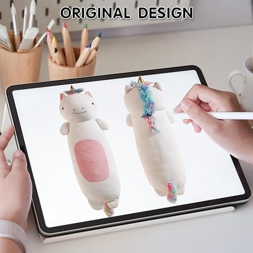 Tianmihou 36” Long Unicorn Plush Body Pillow, Giant Cute Colorful Unicorn Stuffed Animals, Large Unicorn Squishy Soft Plushies Toy, Gifts for Kids Girls and Boys, Birthdays ﻿ thumbnail 9