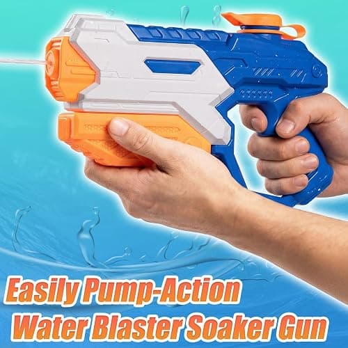 ZEBNYYA 5 Pack Water Gun for Kids Adults - Long Range Super Water Blaster Soaker Squirt Gun, Summer Outdoor Toy for Boys Girls Swimming Pool, Beach, Yard, Water Fighting Play Party thumbnail 3